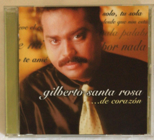 Gilberto Santa Rosa. De Corazón. Cd Usado. Qqg. Ag.