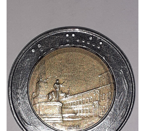 Moneda Italiana De 500 Lire Del 1985 - Imantada 