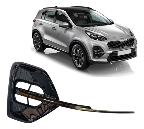 Kit Grade Moldura Milha Com Friso Sportage 19 2020 Direita