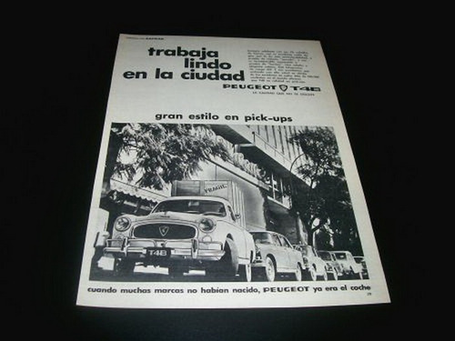 (pa225) Publicidad Clipping Pickup Peugeot T4b * 1969