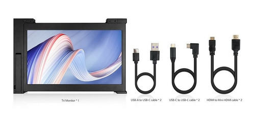 Triple Pantalla Portátil Para Notebook 11.9 Pulgadas