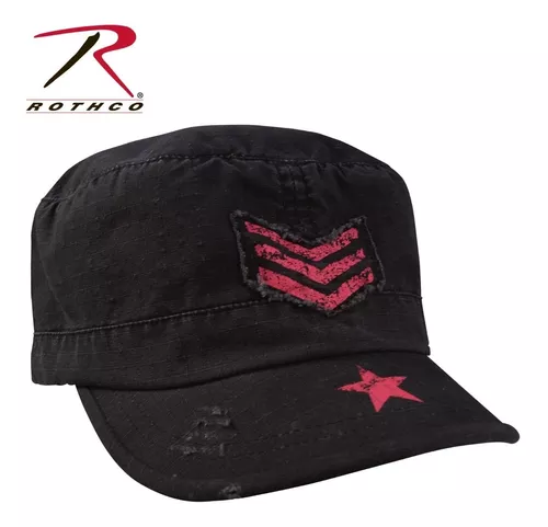 Gorra negra gabardina/ Estrella negra –