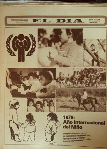 Vintage El Día N° 2389 El Niño En La Plástica Uruguay 1979