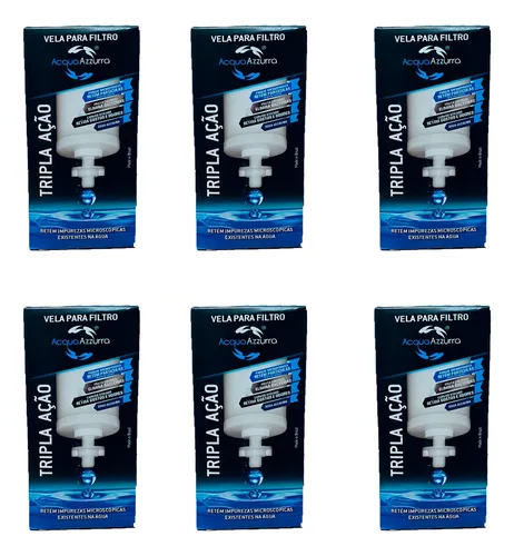 Vela Tripla Ação Carvão Ativado E Prata Coloidal Kit 6 Und