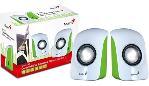 Parlante Genius Sp-u115 31731006103 1.5w Usb Blanco/verde