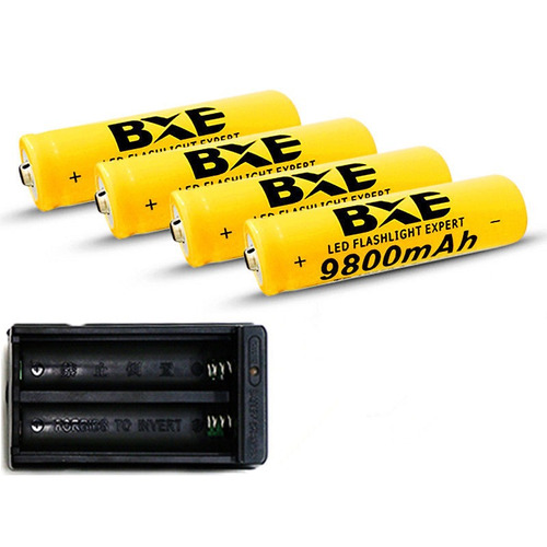 4pcs  Batería Recargable 9800mah Li-ion + Cargador Aa