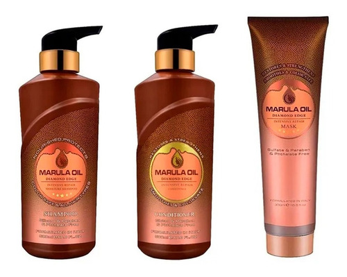 Combo Marula Oil Shampoo + Enjuague + Mascarilla 