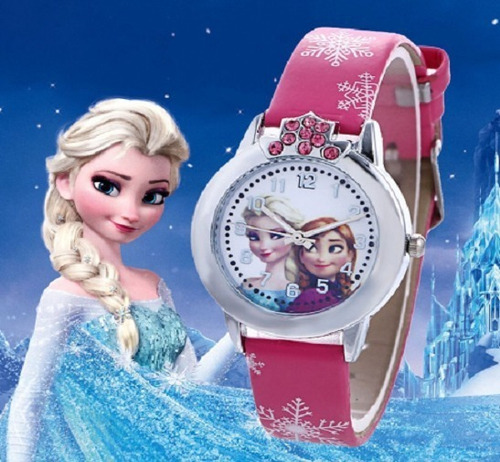 Relógio Frozen + Pulseira Frozen Meninas Novo Barato