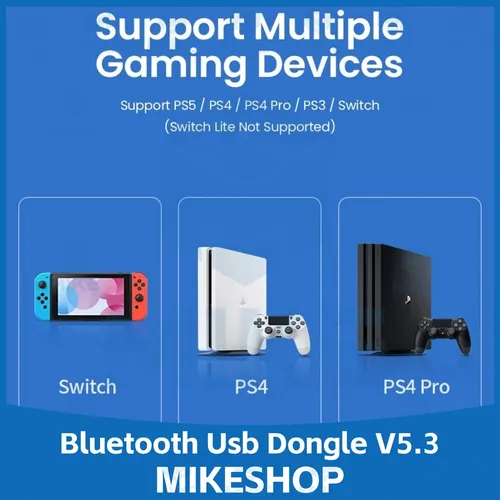Transmisor Bluetooth 5.3 Para Nintendo Switch Ps5 / 4 / Mike