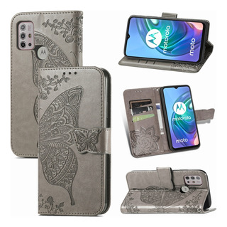 Funda De Piel Gris Con Tapa Horizontal Para Motorola Moto G3