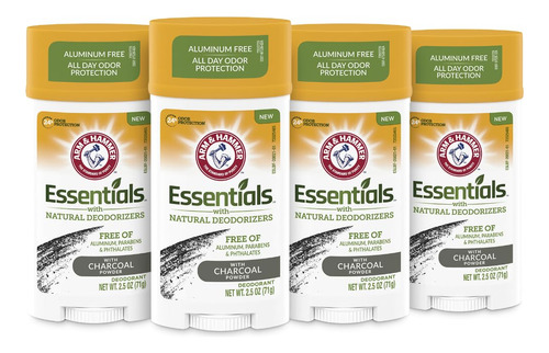 Arm & Hammer Essentials - Desodorante De Carbon (4 Unidades)