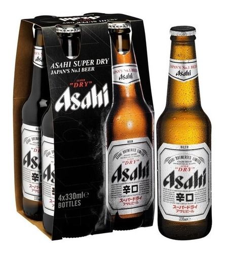 Imagen 1 de 5 de Cerveza Asahi Japonesa Importada 330 Ml