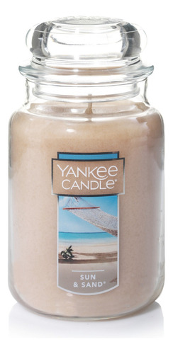 Vela Aromática Yankee Candle Jar Large Color Blanco Fragancia Sun & Sand