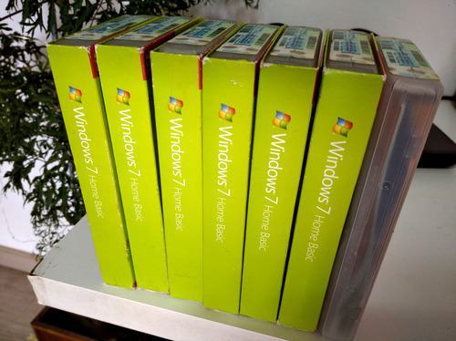 Kit 6 Dvds Microsoft Windows 7 Home 32 Bits Caixa Com Serial