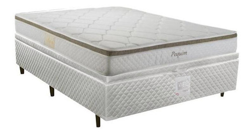 Cama Box Baú Casal Herval Pequim, 68x138x188 Cm, M Ensacadas Cor Branco