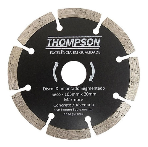 Disco Diamantado Segmentado 105mm X 20mm Thompson