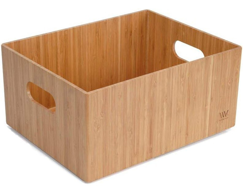 Caja De Almacenamiento De Bambú, 9  X12  X 6  , Cubo D...