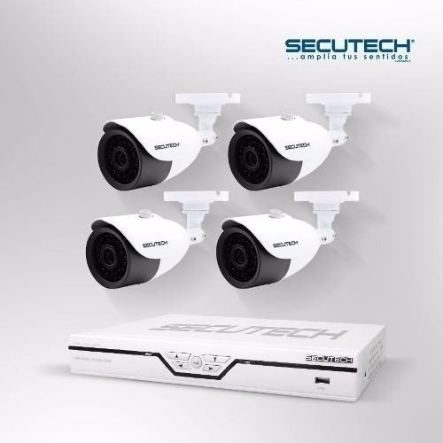 Kit Secutech Cctv Dvr 4 Canales 4 Camaras + 500gb