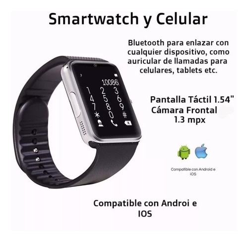 Reloj Smartwatch Gt08 Telefono Inteligente Simcard Celular