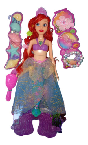Muñeca Sirena Con Sonido Incluye Accesorios