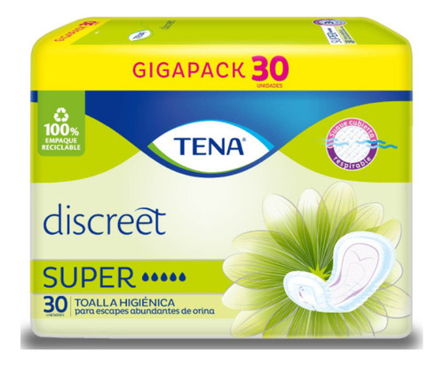 Toalla Higiénica Tena Discreet Súp - Unidad a $1967