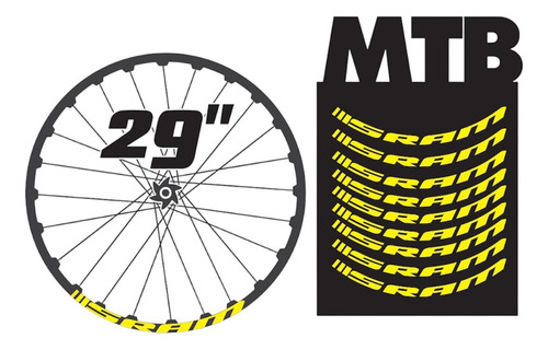 Calcomanías Bicicleta Mtb 29 Sram