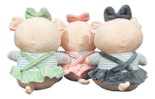 Peluche Cerdita Bebé Kawaii Vestido Suave Regalo Cumpleaños