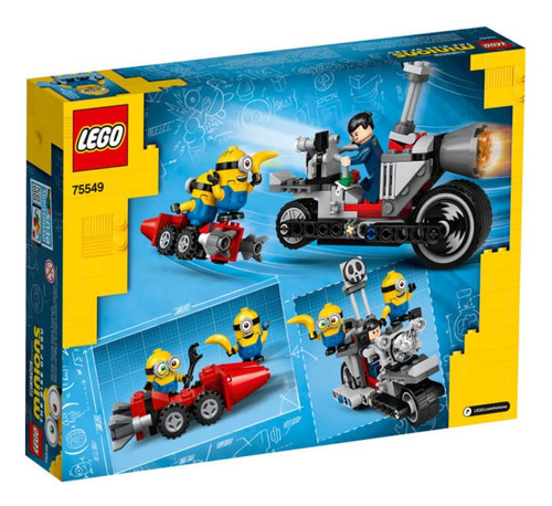 Lego Minions Perseguição De Moto Sem Fim - Lego