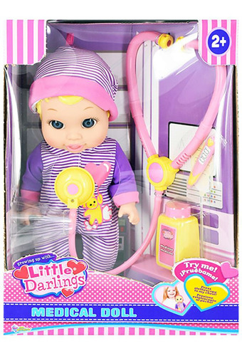 Imagen 7 de 9 de Bebe Doctor Muñeca Sonido Little Darling Pce 3494 Bigshop