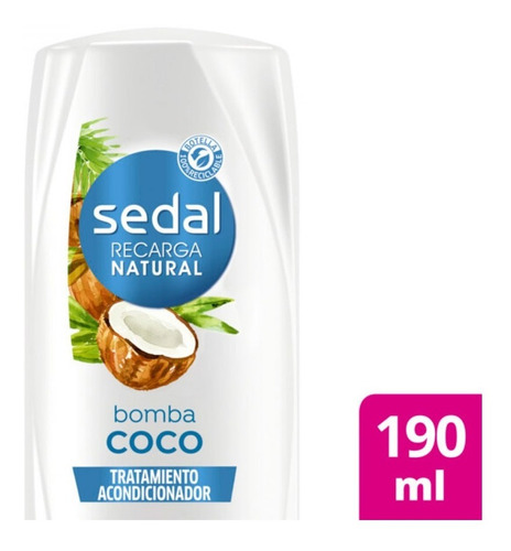 Sedal Bomba Coco Nutricion Brillo 190 Shampoo / Acondicionad