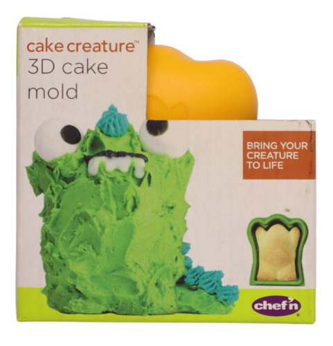 Molde Para Bolo Cupcake 3d Cake Doce Creature Laranja Chef'n