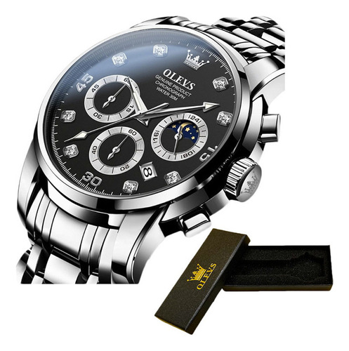 Reloj Olevs 2889 Chronograph Luminous De Acero Inoxidable