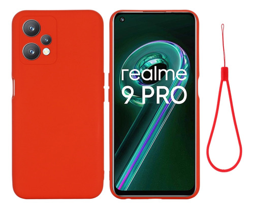 Funda De Silicona Líquida Amarilla Para Oppo Realme 9 Pro 5g