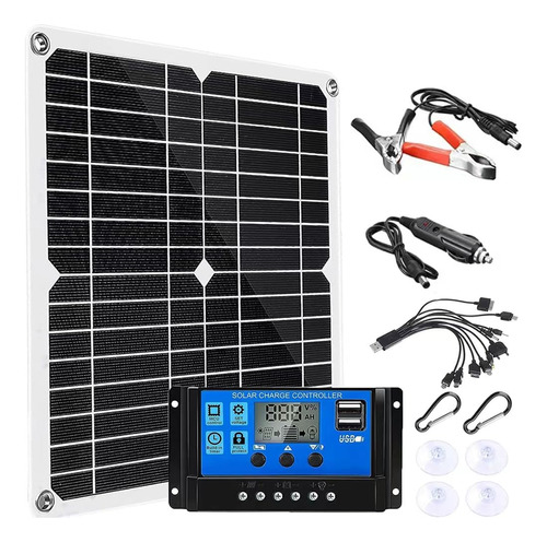 Ovfioaji Kit De Panel Solar De 200 W De 12 V Con Controlador
