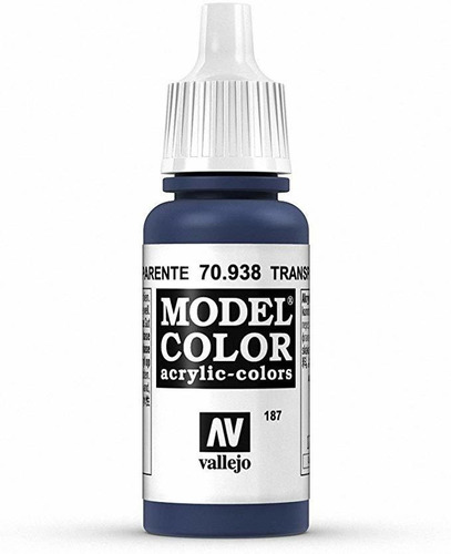 Vallejo Transparent Blue Paint, 17ml