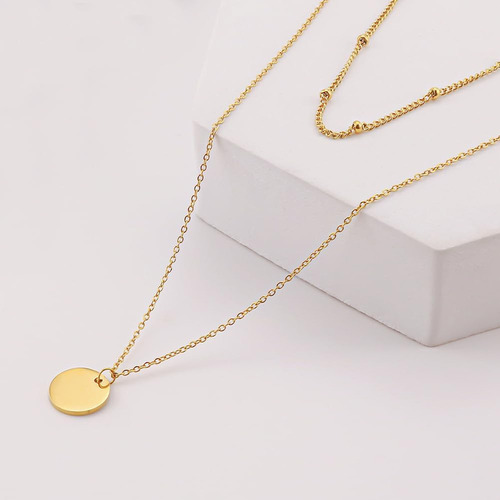 Para Hellowom Collar De Corazón En Capas Chapado En Oro De