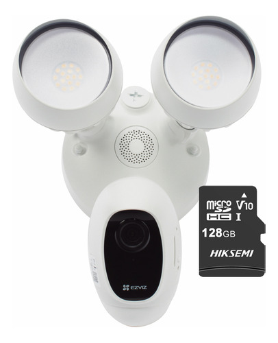 Ezviz Cámara De Seguridad Lc1c-plus-128 Ip 2mp Wifi Con Luz Ultrabrillante Y Audio De Dos Vías Sirena Integrada Cs-lc1c Con Ranura Para Memoria Microsd De 128gb Más Sensor Pir 