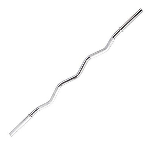 Imagen 2 de 4 de Barra Ez De Metal Lisa Maciza Cromada Con Topes 30mm En3x