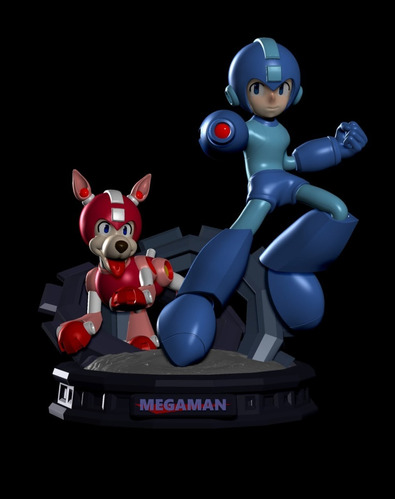 Archivo Stl Impresión 3d - Rockman - Megaman + Rush