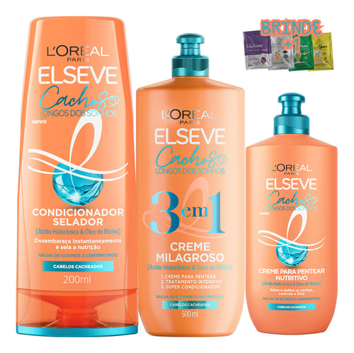 Condicionador Creme Pentear Tratamento 3 Em 1 Cachos Sonhos