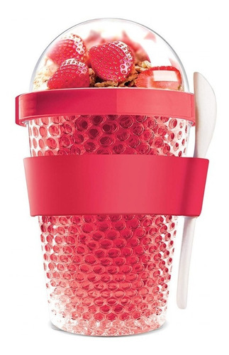 Vaso Refrigerado Para Cereales Yogurt Frutas Merienda Desayu