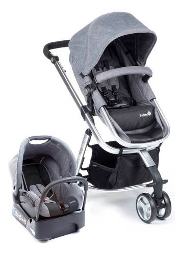 Travel System Mobi Trio Grey Denim Silver Safety 1st