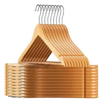 Comprar Ganchos Perchas Colgadores De Ropa De Madera 24 Unidades