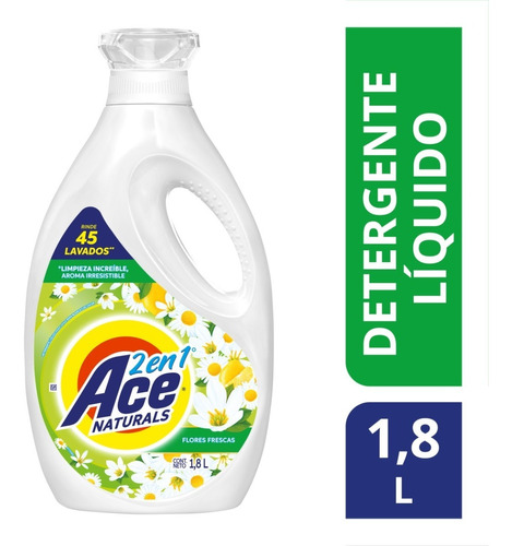 Imagen 1 de 6 de Detergente Ace Liquido 2 En 1 Flores Frescas 1.8 L
