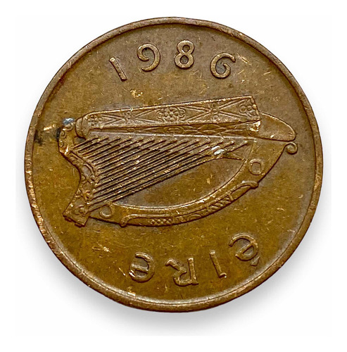 Moneda Del País De Irlanda De 2 Peniques Año 1986
