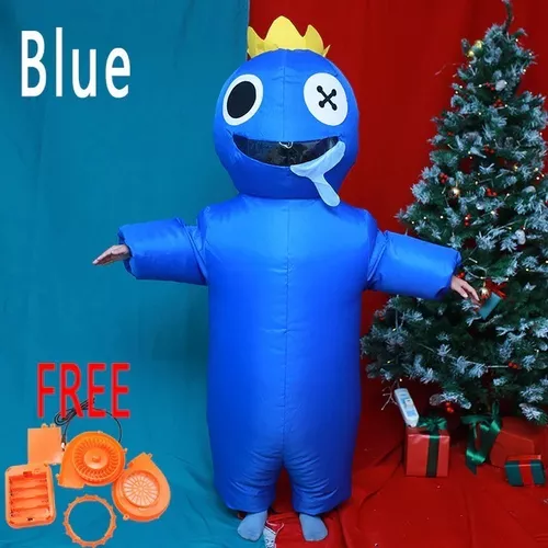 Fantasia Rainbow Friends Babão Blue Roblox com máscara lavável