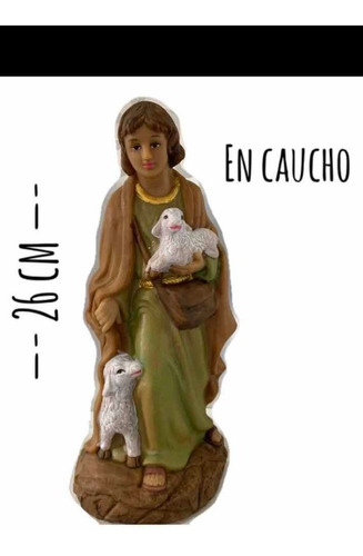 Figura De Pesebre Pastor De 30 Cm En Caucho