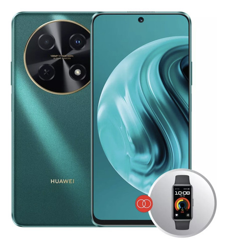 Celular Huawei Nova 12i 8 Gb + 128 Gb Verde + Band 9 Rosa