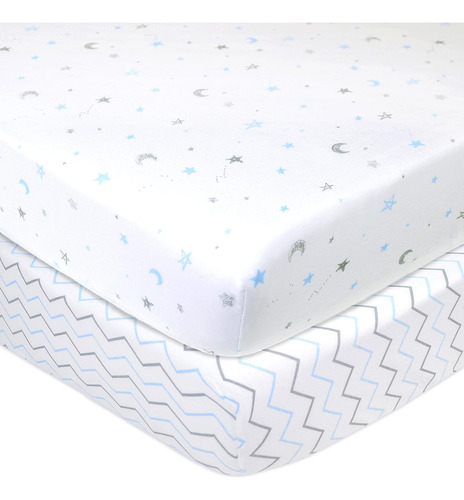 American Baby Company 2 Pack Impreso 100% Algodón Natural Px