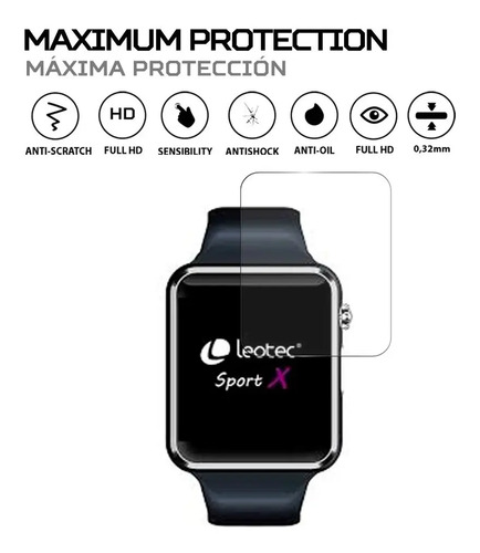 Protector Pantalla Antishock Leotec Smartwatch Sport X | Cuotas sin interés